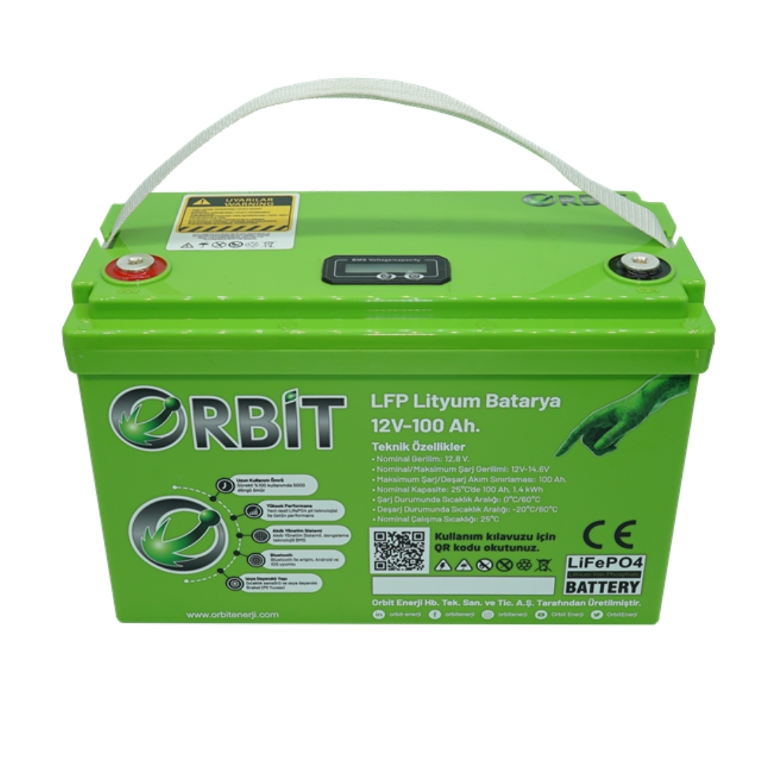 Orbit 12 V 100 Ah LiFePO4 Akü – Marin Tip – VP