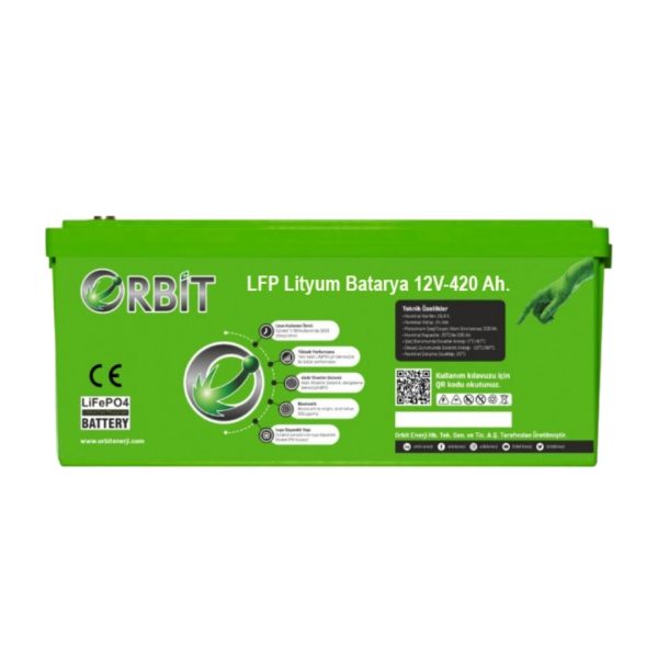  Orbit 12 V 420 Ah Lifepo4 Akü-Abs Kasa