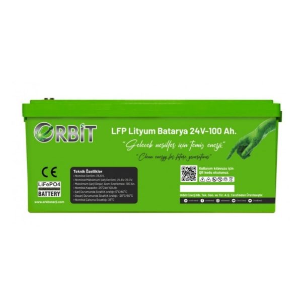  Orbit 24 V 100 Ah Lifepo4 Akü-Abs Kasa